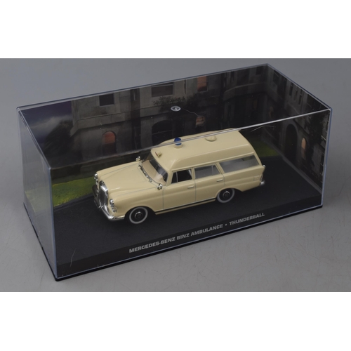 91 - A Selection of Six Boxed Die Cast GE Fabbri James Bond 007 Cars, Includes Live and Let Die, Goldeney... 