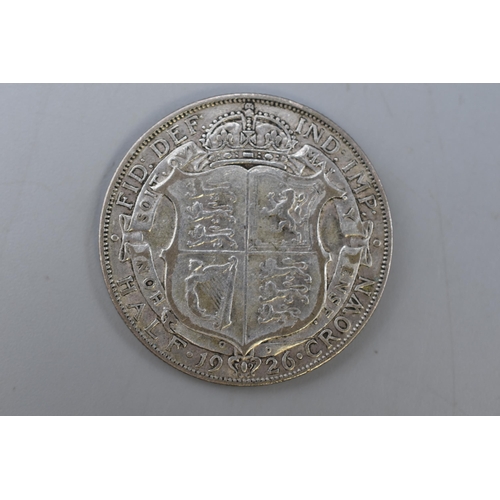 126 - A Silver 1926 George V UK Half Crown