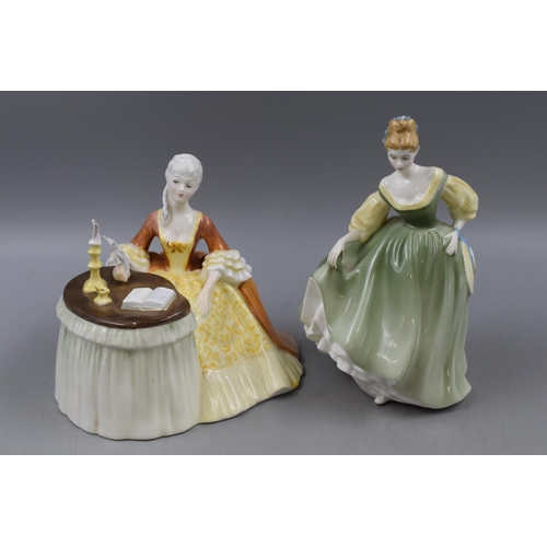 144 - Two Royal Doulton Figures (Fair Lady and Meditation) Tallest 8