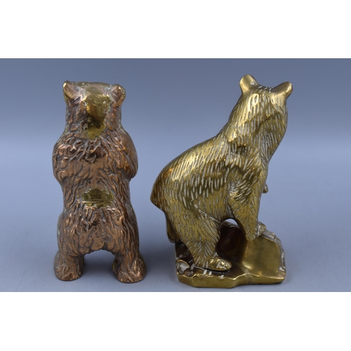 149 - Two Brass Bear Figures, Tallest Approx 6