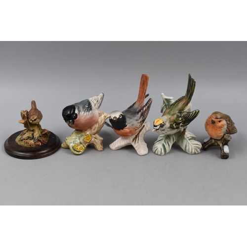 155 - Selection of 5 Bird Figures including Goebel, Beswick and Country Artists