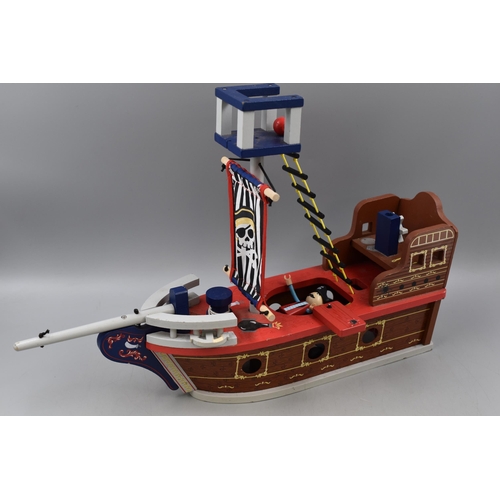 Little town hot sale wooden pirate ship