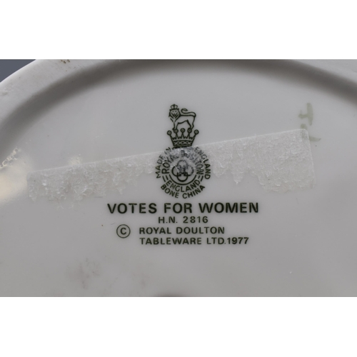 186 - ROYAL DOULTON Votes For Women HN2816 - Retired 1981 - Women of History Series approx 10