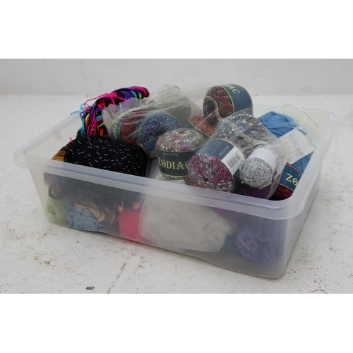 554 - Large Tub of Brand New Balls of Wool .