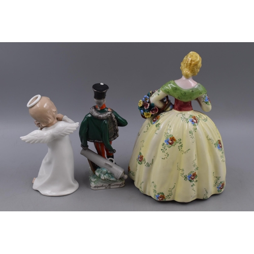 182 - Collection of Three Ceramic Figures A/F Largest approx 10