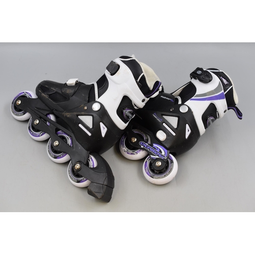 550 - Pair Of Osprey Adjustable Girls Inline Roller Skates (As Found)