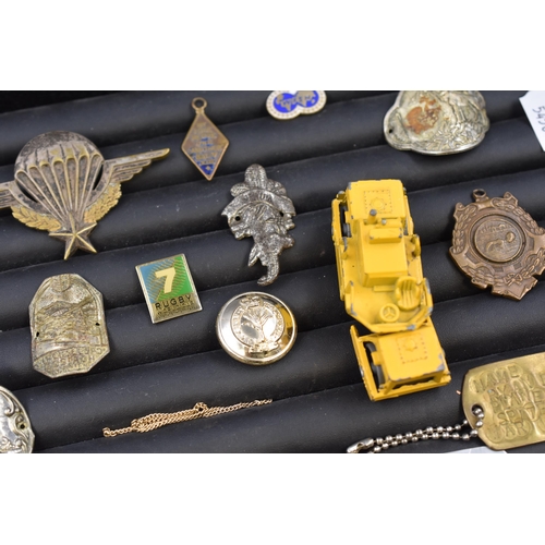 48 - A Selection of Items To Include Swimming Medal, Dog Tags, Watches and More.