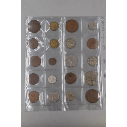 60 - A Coin Binder With A Selection of 72 UK Coins.