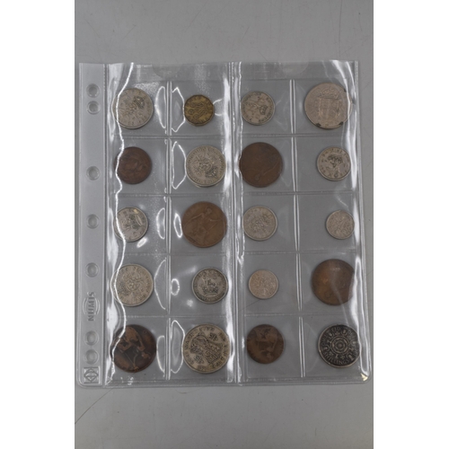 60 - A Coin Binder With A Selection of 72 UK Coins.