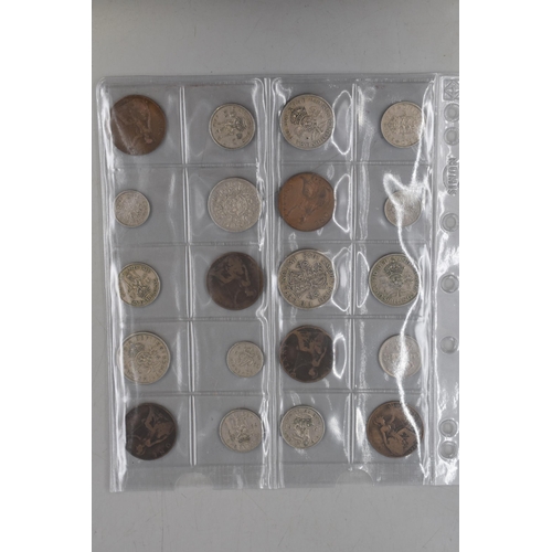 60 - A Coin Binder With A Selection of 72 UK Coins.