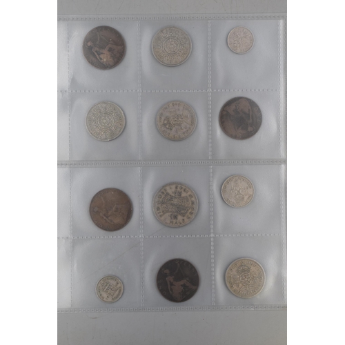 60 - A Coin Binder With A Selection of 72 UK Coins.