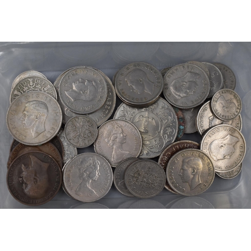 65 - A Selection of Various Unsorted UK Coins.