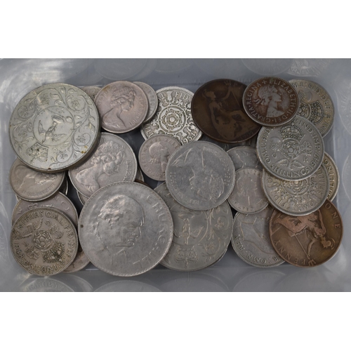 71 - A Selection of Various Unsorted UK Coins.