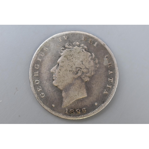 79 - A Silver 1826 George IV Shilling