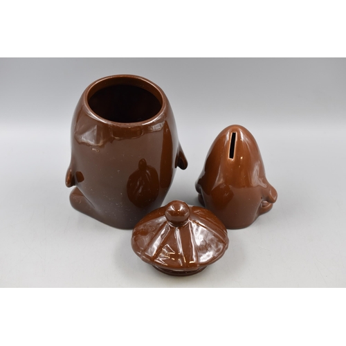 88 - Pair of Cadburys Chocolate Beans in Price & Kensington Style, Small Bean is Money Box Complete w... 