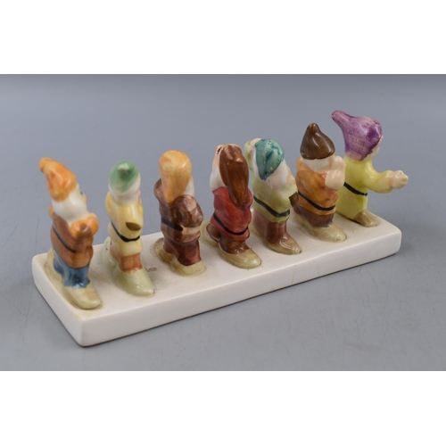 92 - A Clover Snow White and The Seven Dwarfes Ceramic Toast Rack