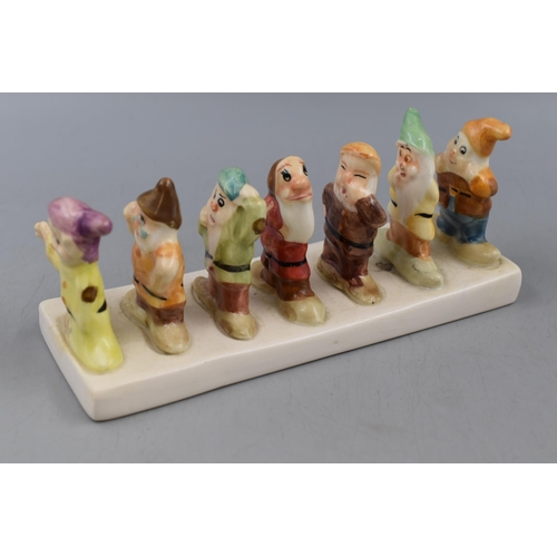 92 - A Clover Snow White and The Seven Dwarfes Ceramic Toast Rack