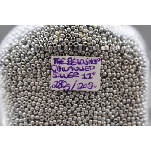 95 - LARGE collection of Pre-Drilled Miyuki Seed Jewllery Beads 280g