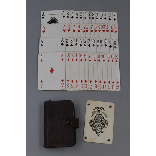 98 - Two sets of Vintage Playing Cards in Leather Cases