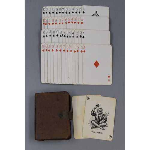 98 - Two sets of Vintage Playing Cards in Leather Cases