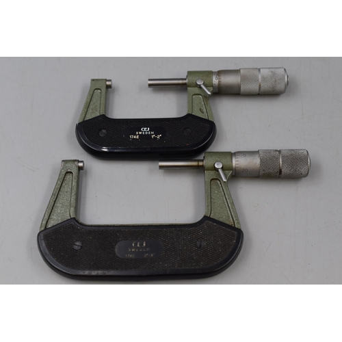 100 - Two CEJ Sweden Micrometers (1