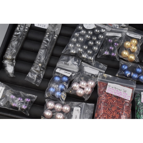 108 - Mixed Tray of jewellery and Crafting Beads Pre-Drilled and other