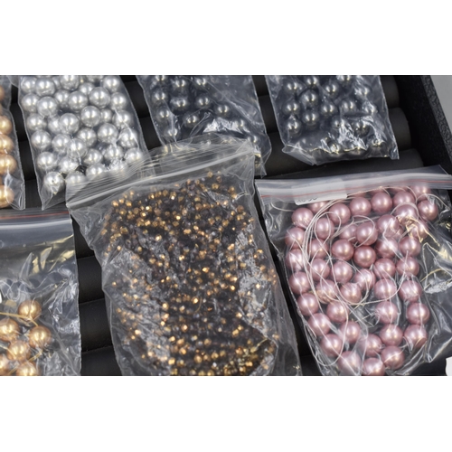 110 - Mixed Tray of jewellery and Crafting Beads Pre-Drilled