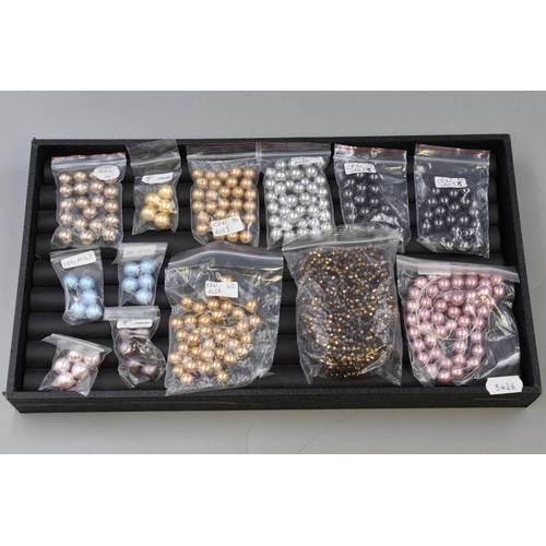 110 - Mixed Tray of jewellery and Crafting Beads Pre-Drilled