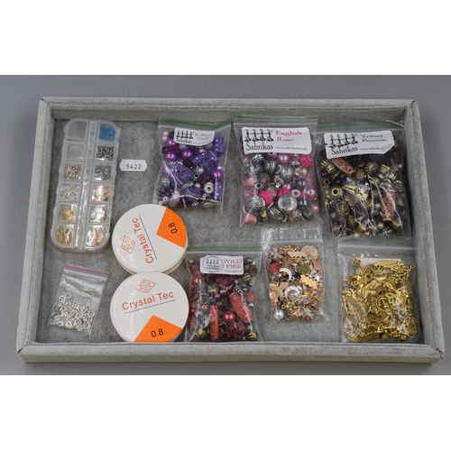 113 - Mixed Tray of jewellery and Crafting Items