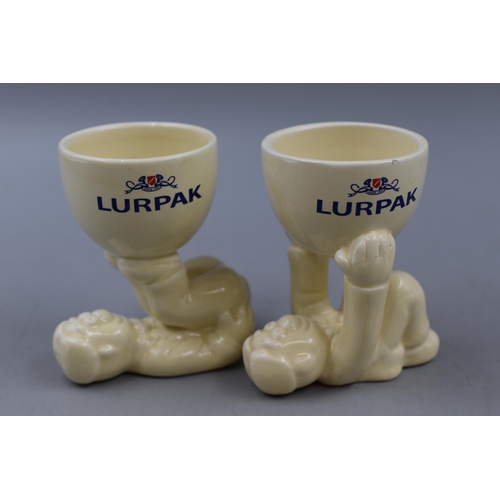 116 - Six Pieces of Lurpak Collectable Ceramics. Includes Four Egg Cups, Butter Dish and Toast Rack.