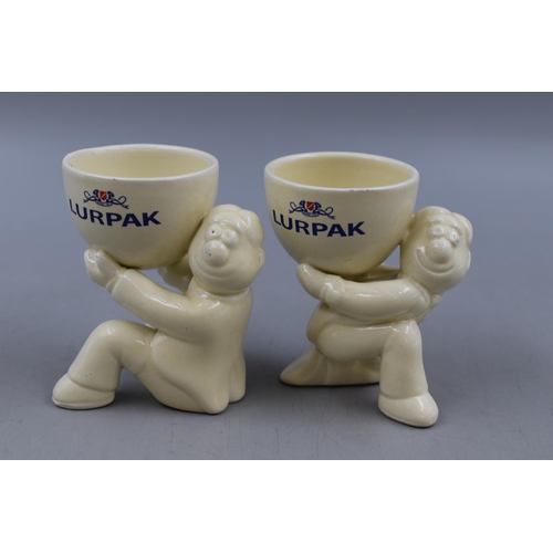 116 - Six Pieces of Lurpak Collectable Ceramics. Includes Four Egg Cups, Butter Dish and Toast Rack.