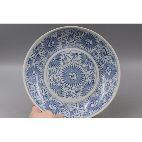 139 - A 19th Century Chinese Handpainted Starburst Plate, 24cm Diameter. Diana Cargo Shipwreck (Unauthenti... 