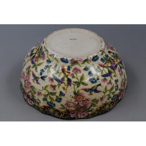 153 - An Early 20th Century Floral Transfer Porcelain Bowl, Approx 8.5