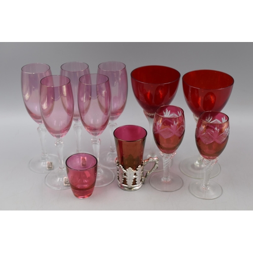 162 - Collection of Various Red Wine/Sherry Glassware