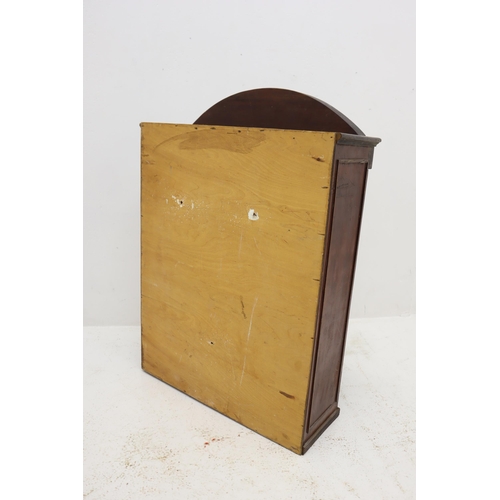 186 - An Inlaid Wooden Wall Handing Cabinet, Approx 8