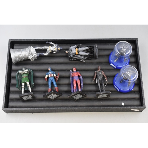 398 - Mixed Selection to include Four Marvel Figures (Captain America, Magneto, Dr Doom and Blade), Two DC... 