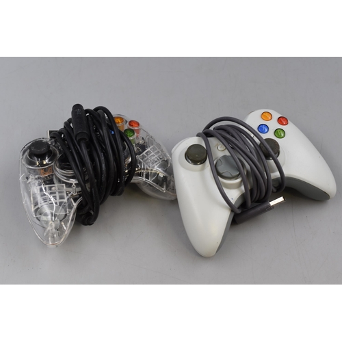 425 - An Xbox 360 E Console, With Two Controllers and Call of Duty Advanced Warfare. Powers on When Tested... 