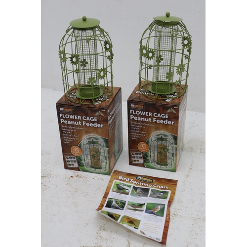 238 - Two new Flower cage Peanut feeders in boxes