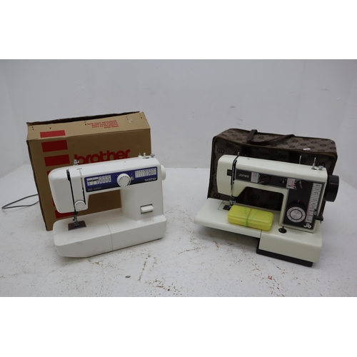 443 - Two Sewing Machines. Includes Brother BS-2450 Sewing Machine (Powers on When Tested), And A Jones Se... 