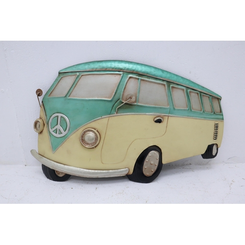 261 - Two pieces of Metal Volkswagon Wall art (Largest 26