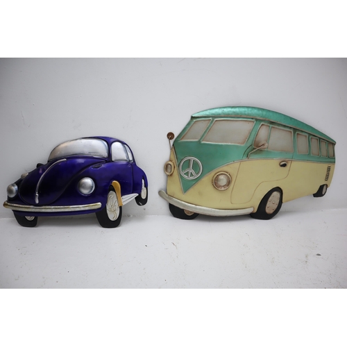 261 - Two pieces of Metal Volkswagon Wall art (Largest 26