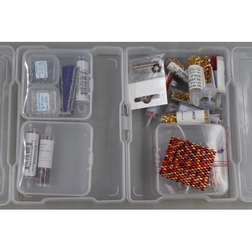 268 - LARGE Collection of Pre-Drilled Jewellery Crafting Beads in a Sectional Storage Case