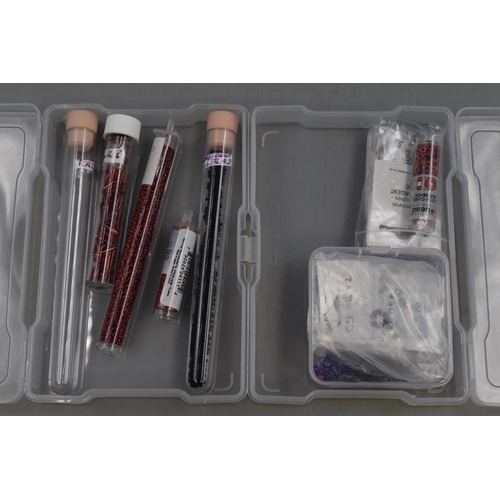 268 - LARGE Collection of Pre-Drilled Jewellery Crafting Beads in a Sectional Storage Case