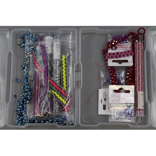 268 - LARGE Collection of Pre-Drilled Jewellery Crafting Beads in a Sectional Storage Case