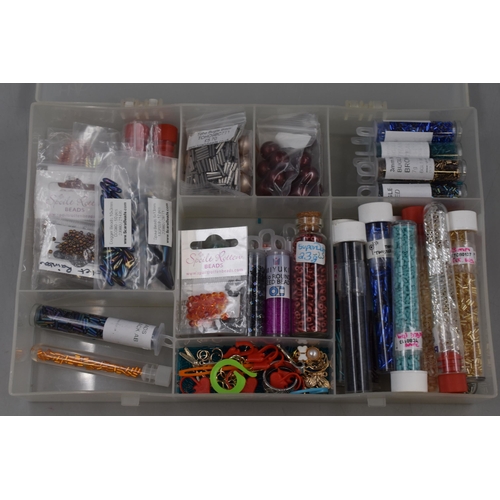 272 - Two Sectional Storage Cases one filled with Brand New Jewellery and Crafting beads