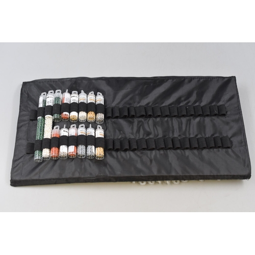 274 - LARGE Collection of Jewellery and Crafting Metal Seed Beads in Various Colours in Storage case