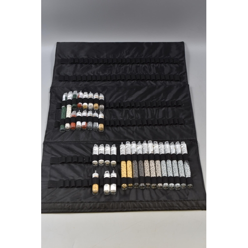 274 - LARGE Collection of Jewellery and Crafting Metal Seed Beads in Various Colours in Storage case