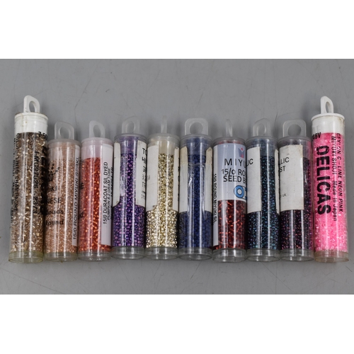 280 - Large Collection of Jewellery/ Craft Makers Pre- Drilled Beads in Storage Tubes