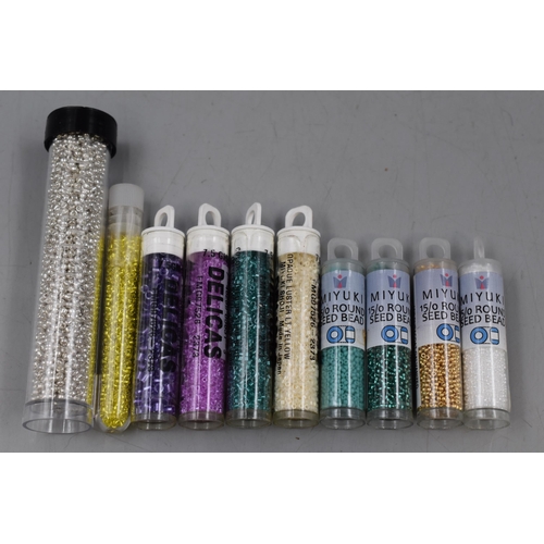 280 - Large Collection of Jewellery/ Craft Makers Pre- Drilled Beads in Storage Tubes