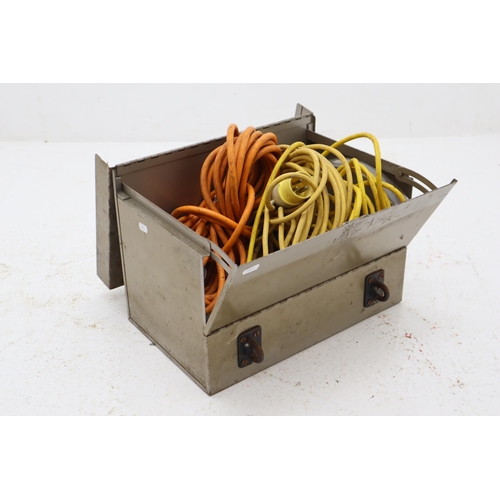 460 - Selection of Heavy Duty Extension Cables including 110v in two Boxes